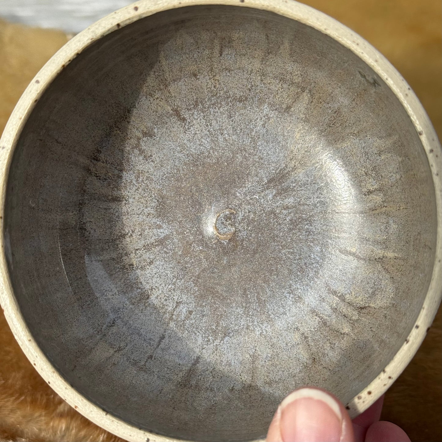 Snack skål lav - brun krystalløb