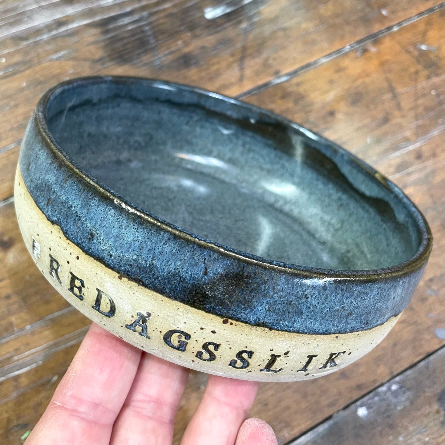 (Slik)skål med tekst (M)