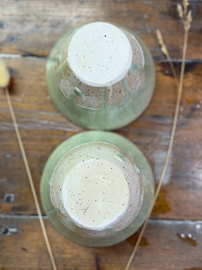 Snack skål - lys grøn krystalløb (2. sort.)