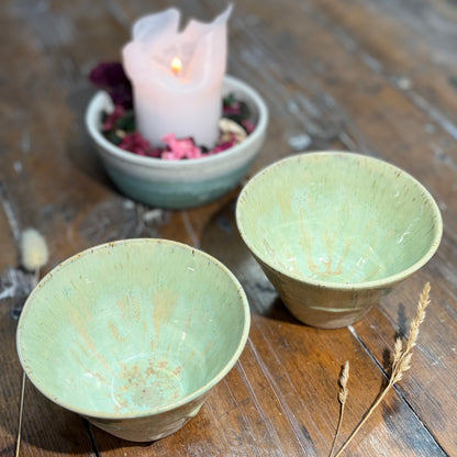 Snack skål - lys grøn krystalløb (2. sort.)