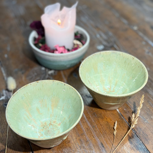 Snack skål - lys grøn krystalløb (2. sort.)