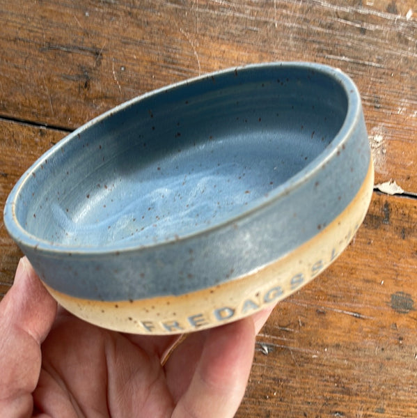 Slikskål med tekst - ca. 11-12 cm