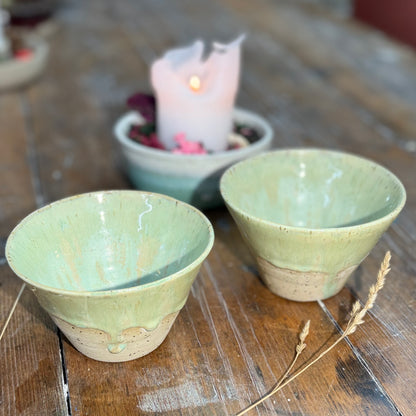 Snack skål - lys grøn krystalløb (2. sort.)